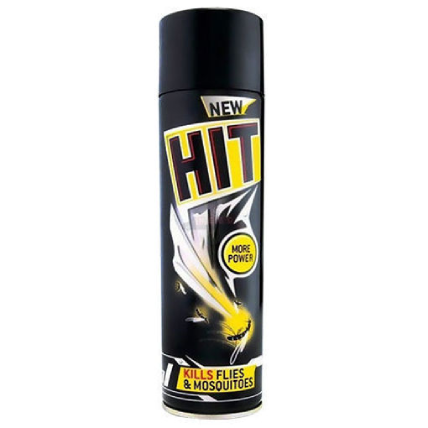 Hit Repellents Spray Flying Insect Killer Black	